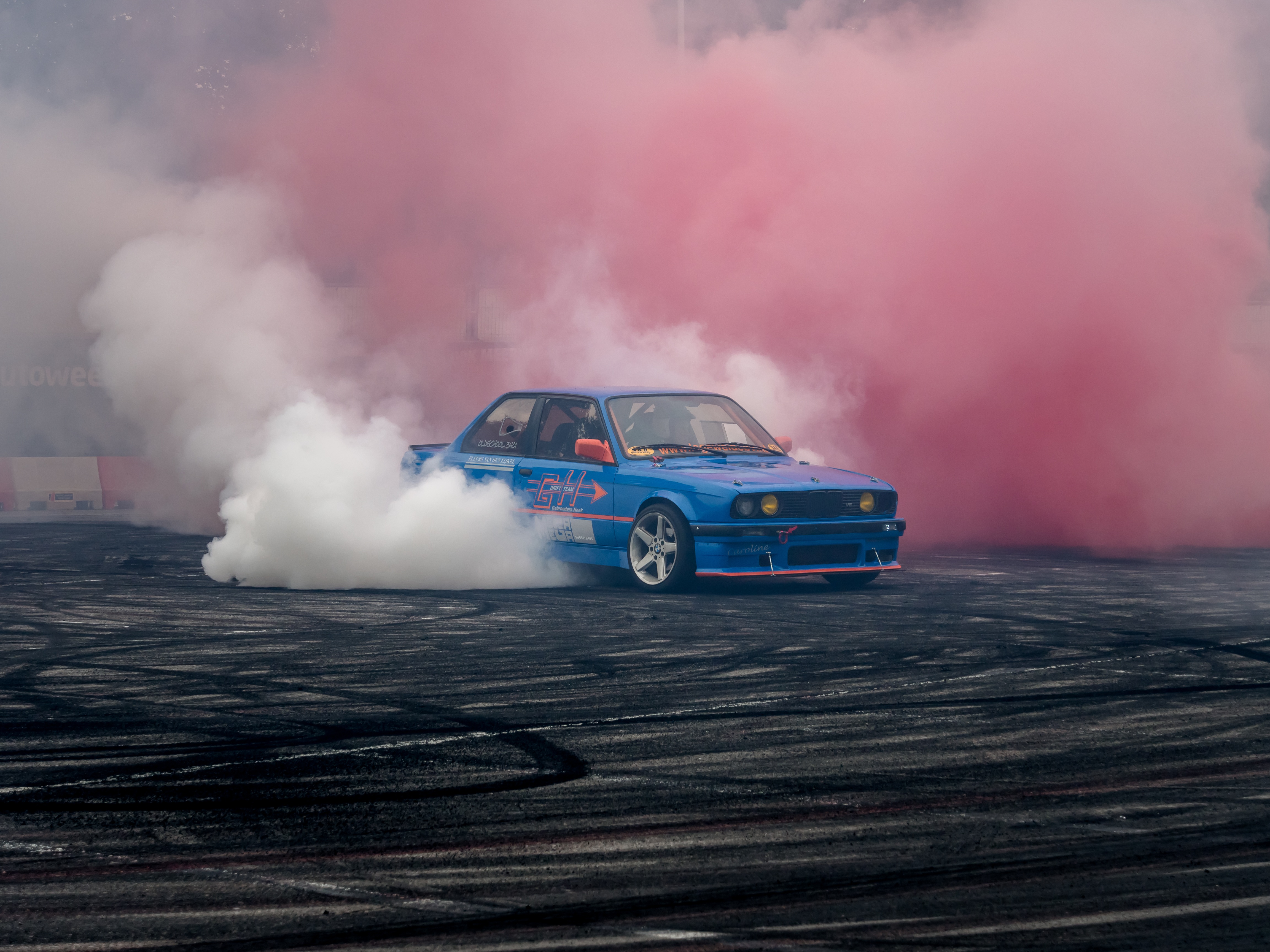 red smoke, burnout, drift, ecoopony, opony dymiące